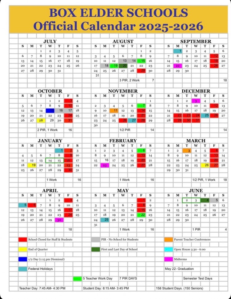 school calendar 
