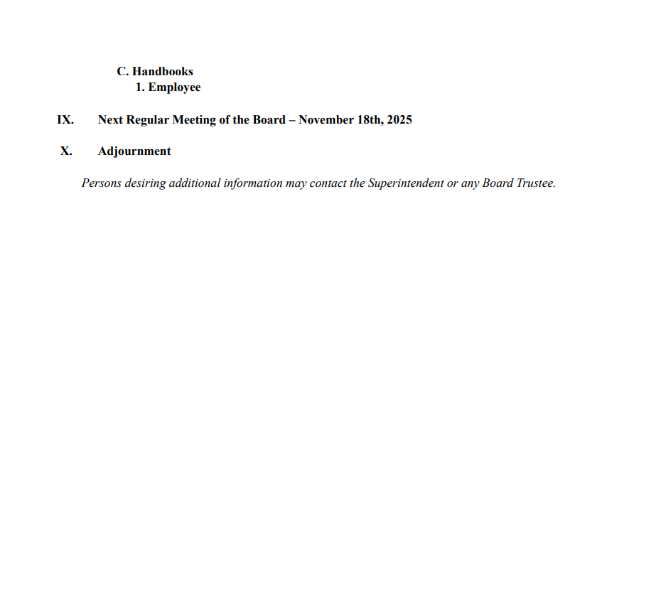 Board Agenda 2