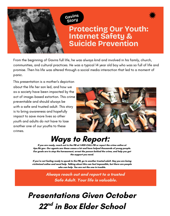 Protecting our Youth: Internet Safety & Suicide Prevention October 22nd 2025.