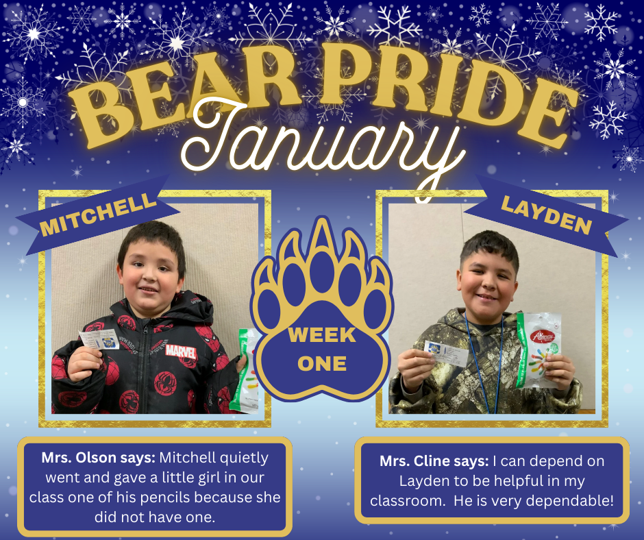 January Week 1 Bear Pride Winners