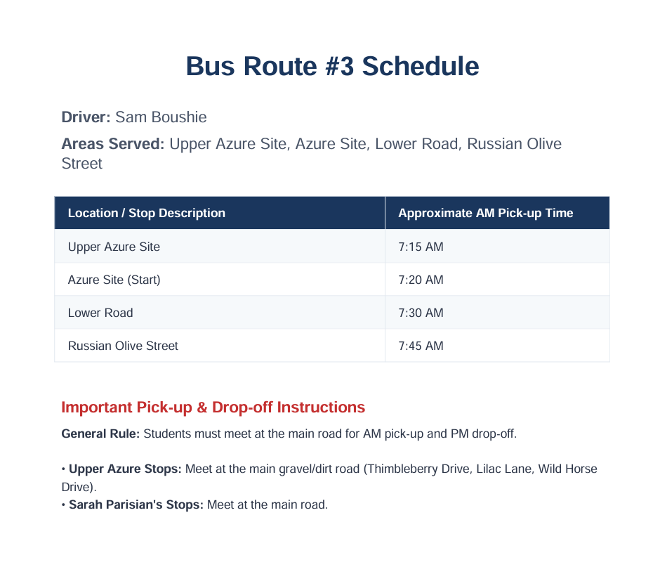 Bus Route