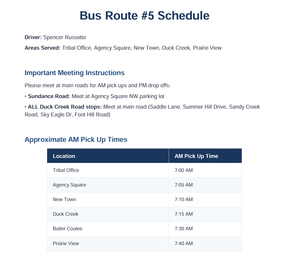 Bus Route