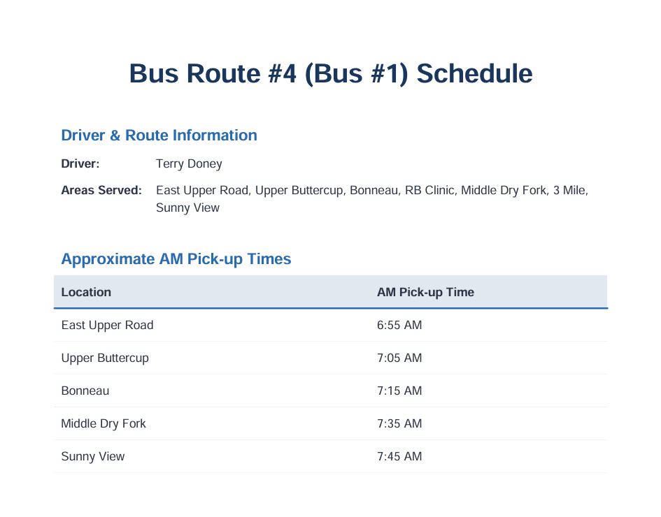 Bus Route