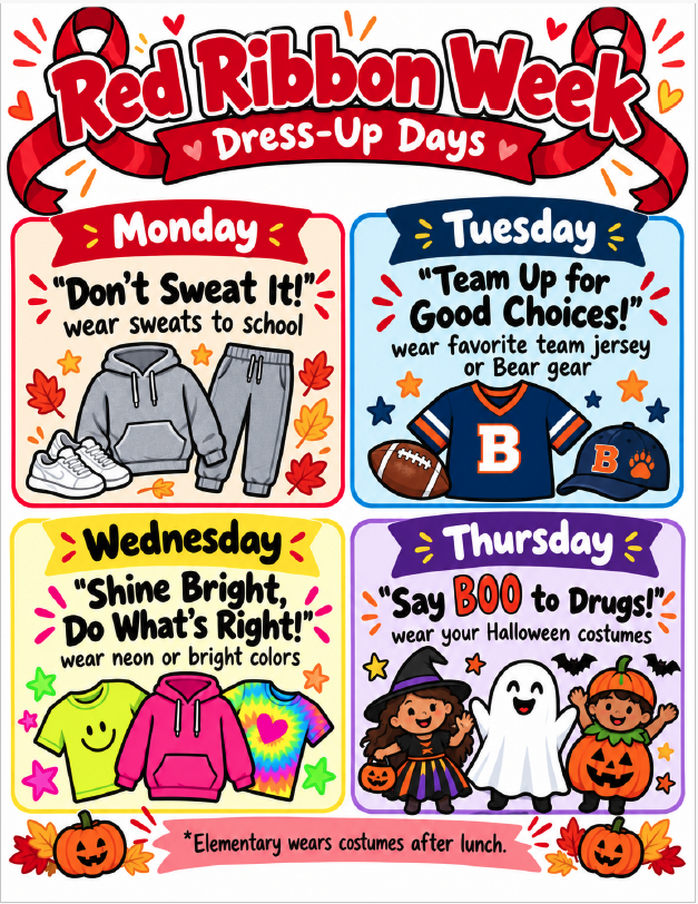 Red Ribbon Week Dress-Up Days