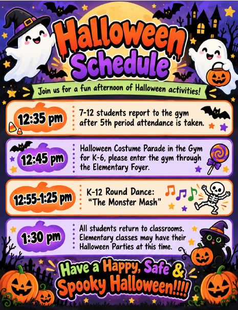 Halloween Activities October 29th!