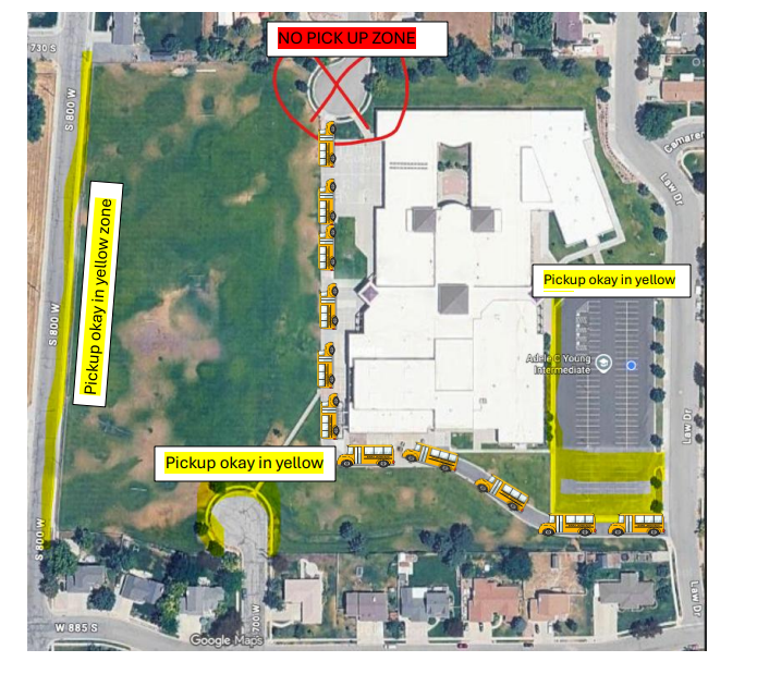 Pick up & drop off map