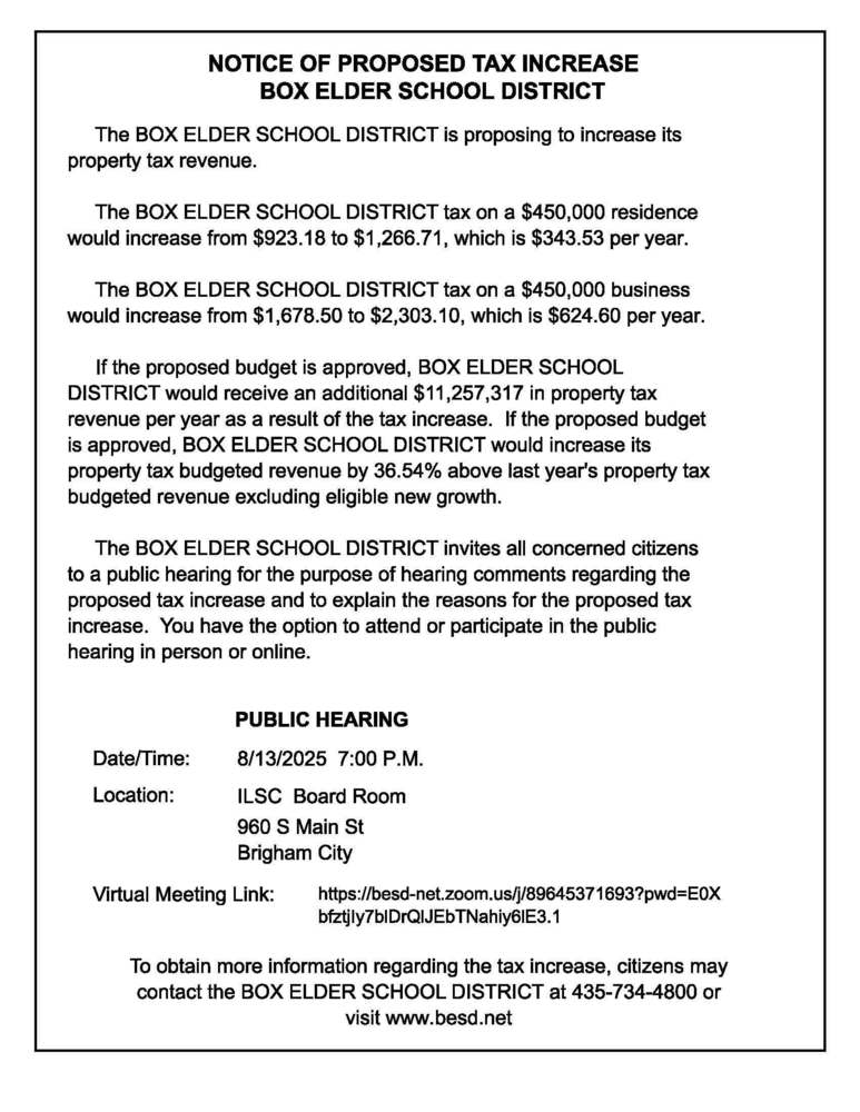 Proposed Tax Increase