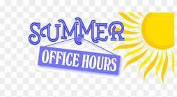 Summer Office Hours
