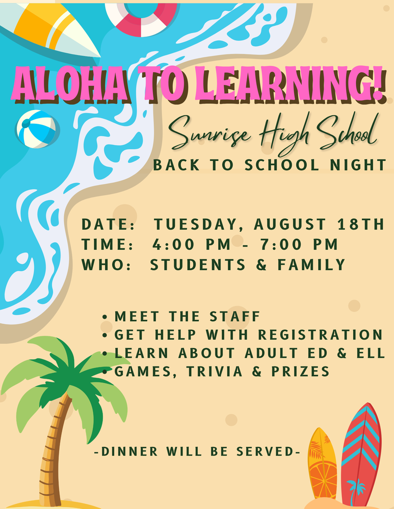 Back to School Night: Aloha to Learning!