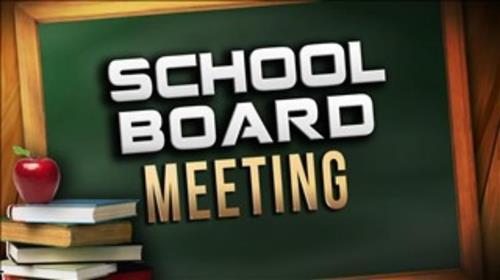 School Board Meeting written on chalkboard