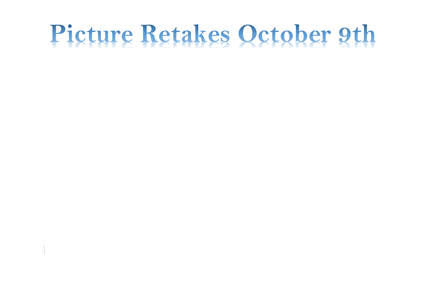 Picture Retakes October 9th
