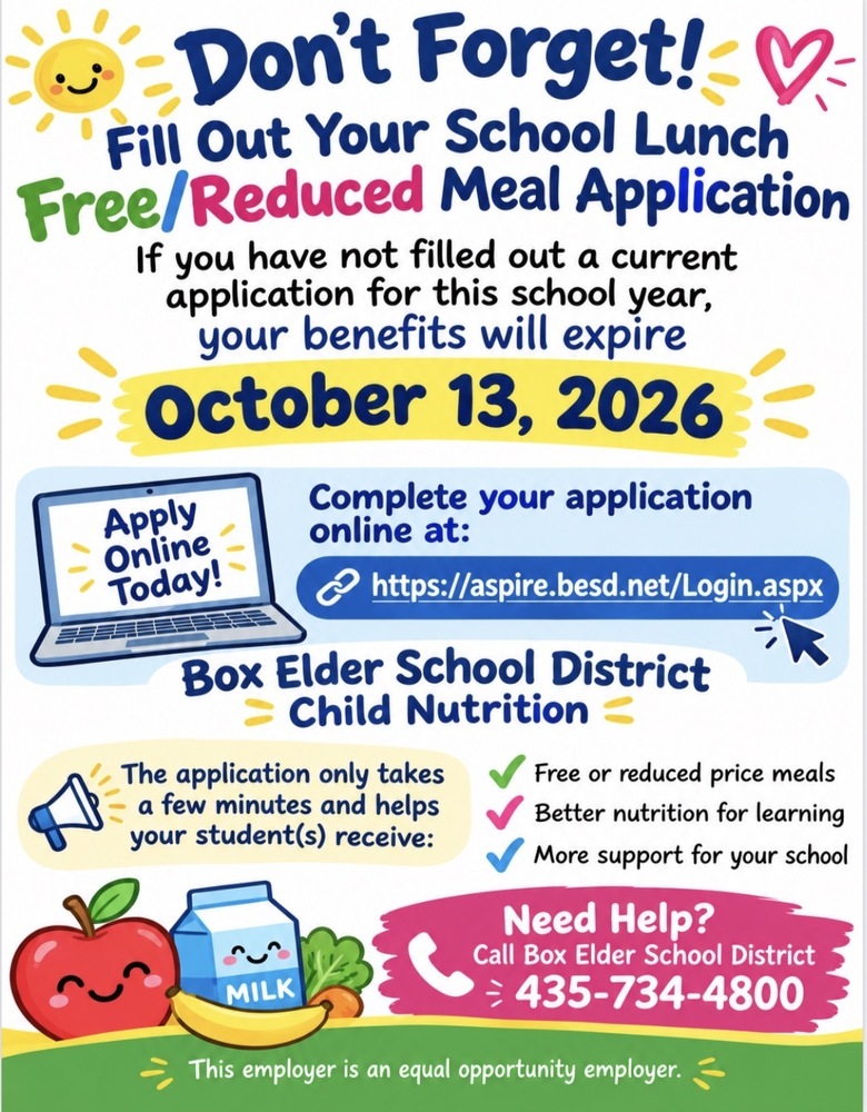 free and reduced lunch flyer