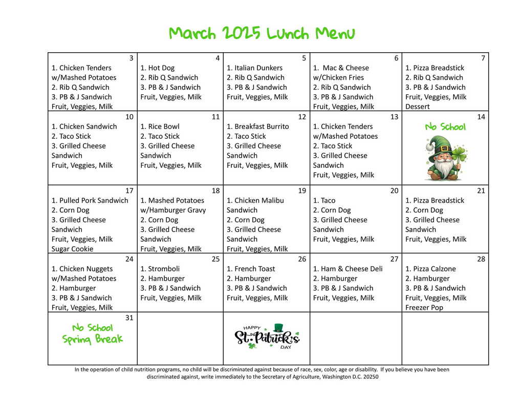 Lunch Menu