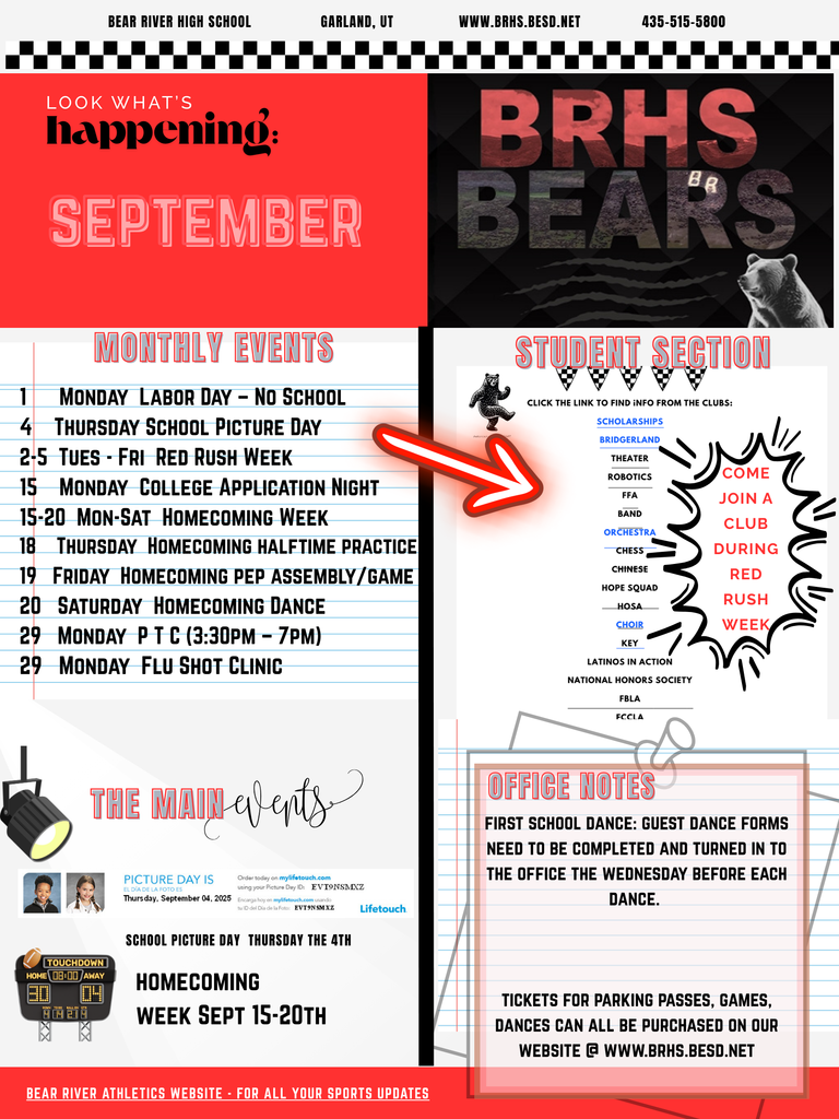 Look What's Happening in 2025-26 (*Monthly Newsletter from BRHS)
