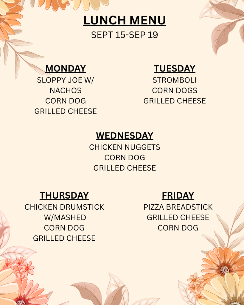 LUNCH MENU