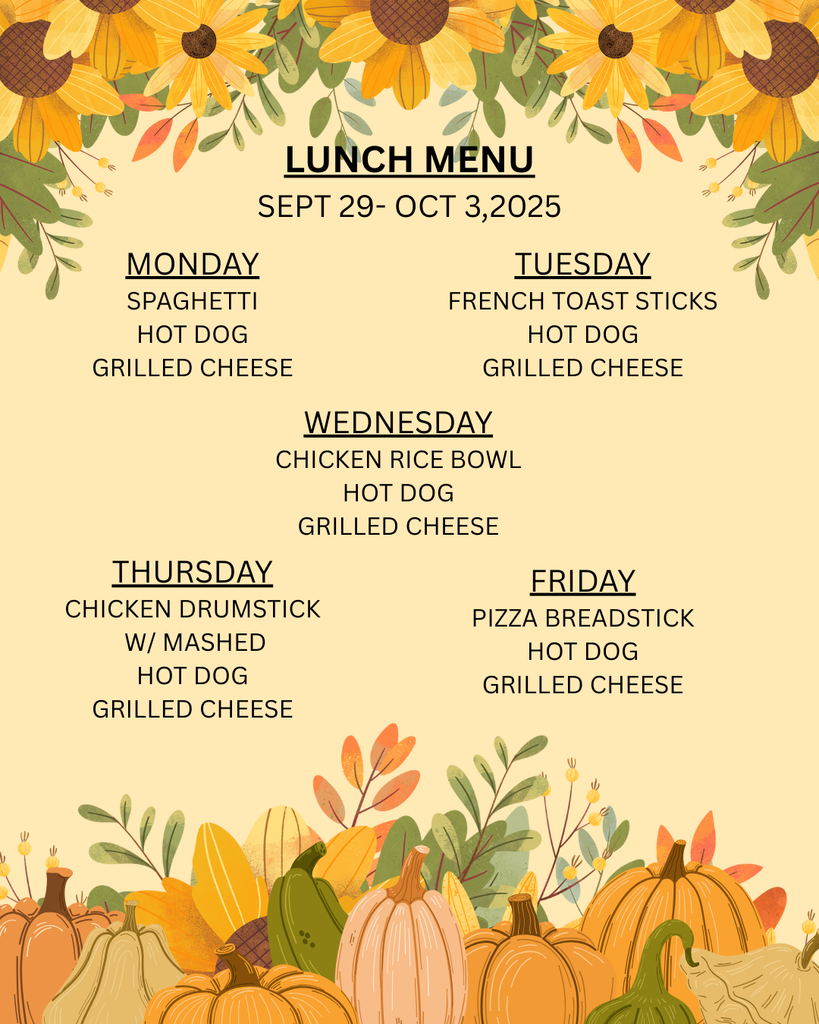 LUNCH MENU 