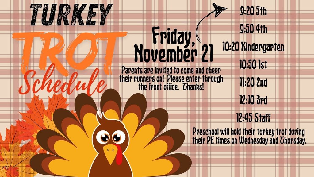 Turkey Trot Schedule