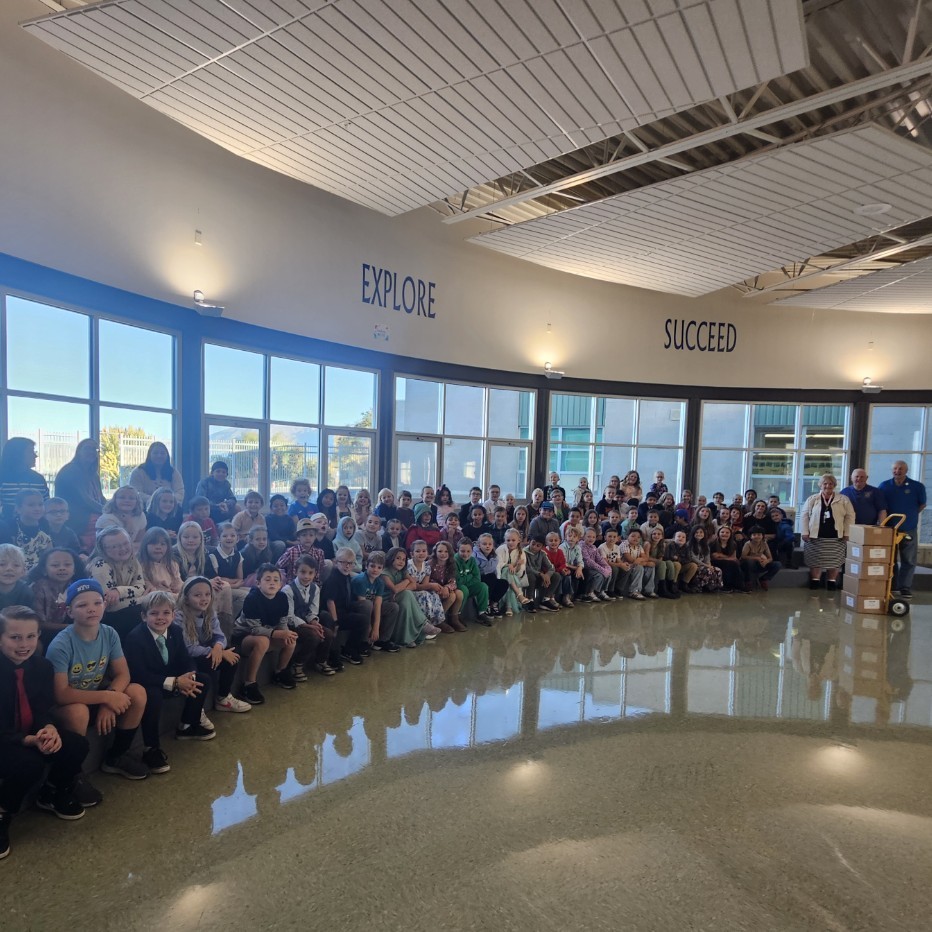 Rotary Club Members With Our 3rd Graders