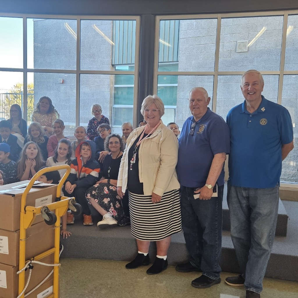 Rotary Club Members With Our 3rd Graders