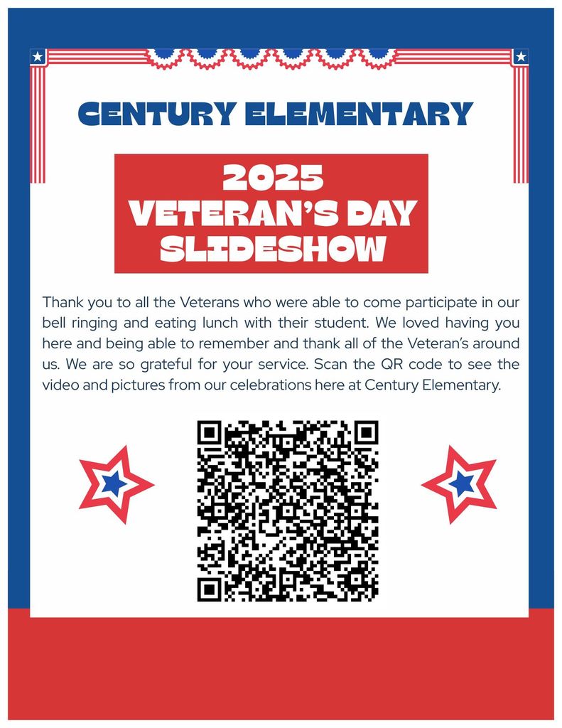 QR code for Veteran's Day slideshow