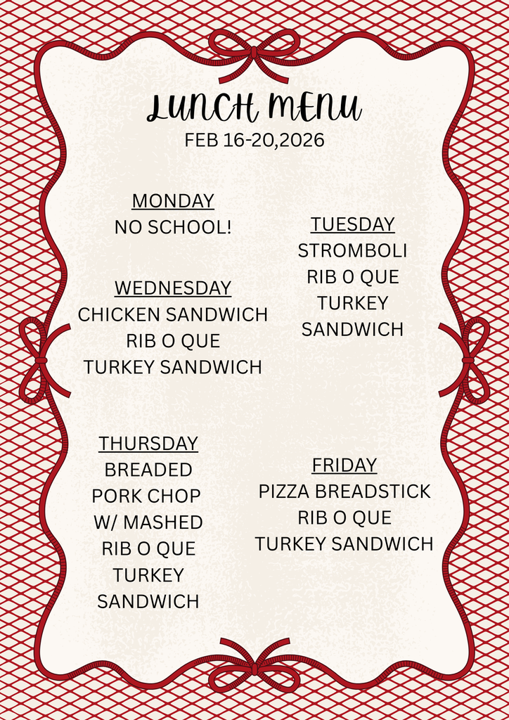 LUNCH MENU