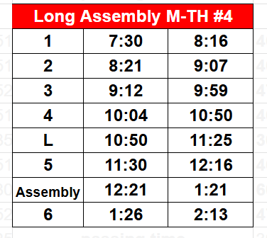 Mr. BR Assembly Schedule