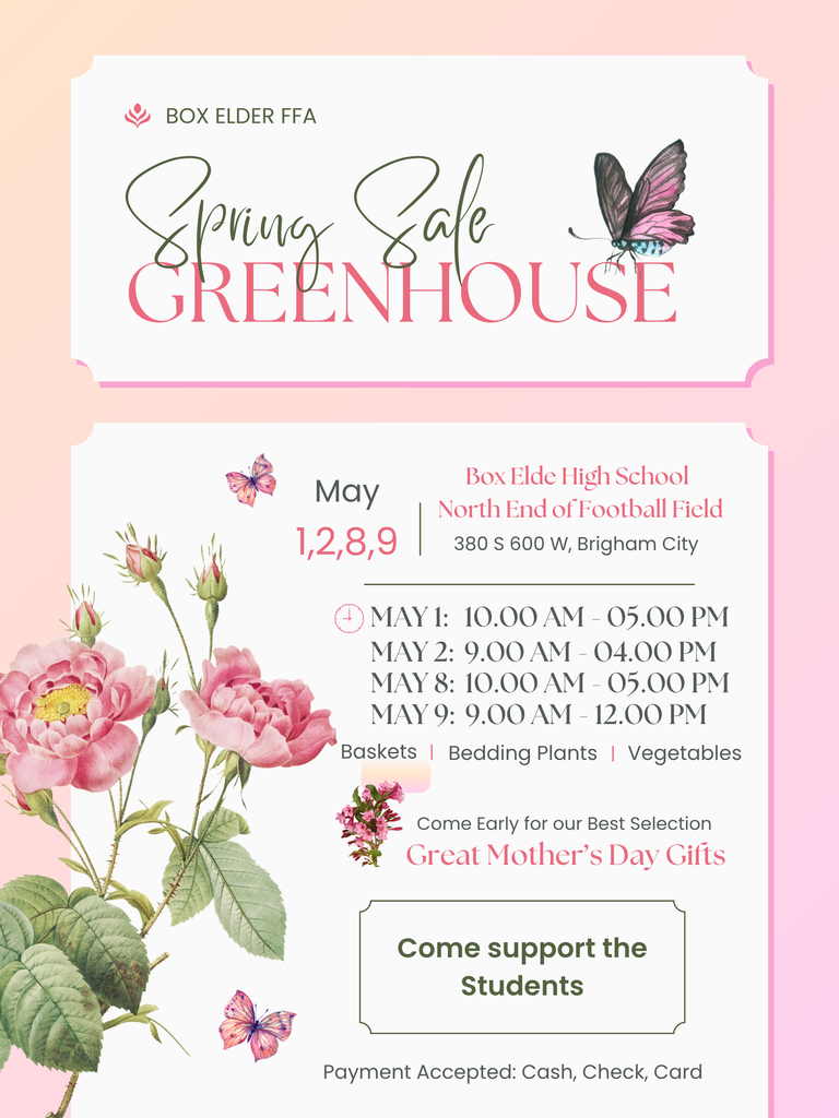 greenhouse spring sale