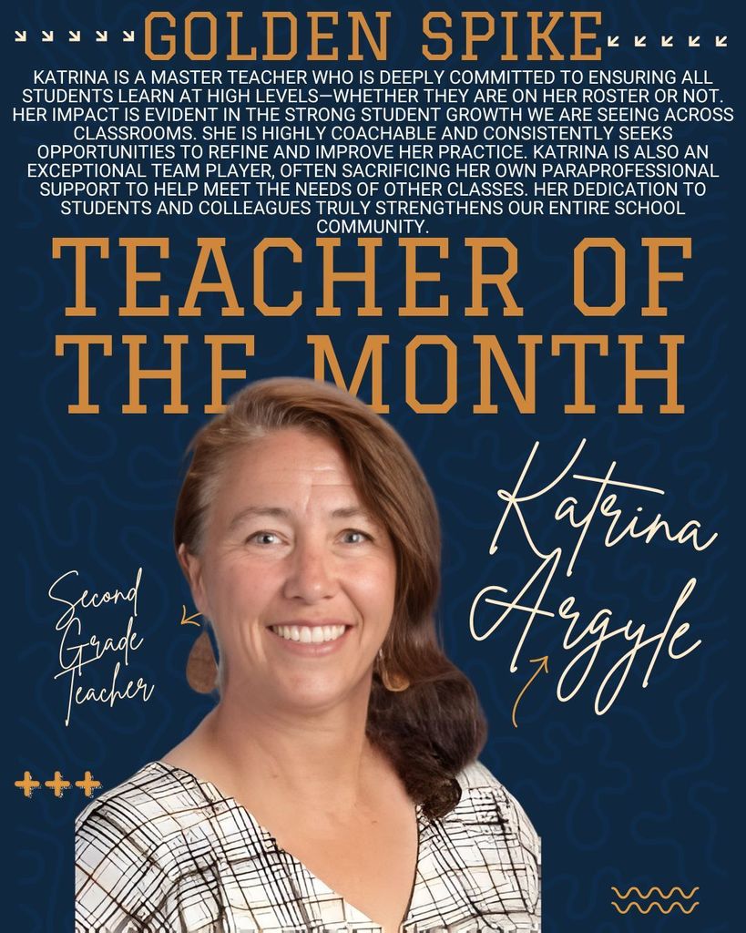 Katrina Argyle-Teacher of the Month
