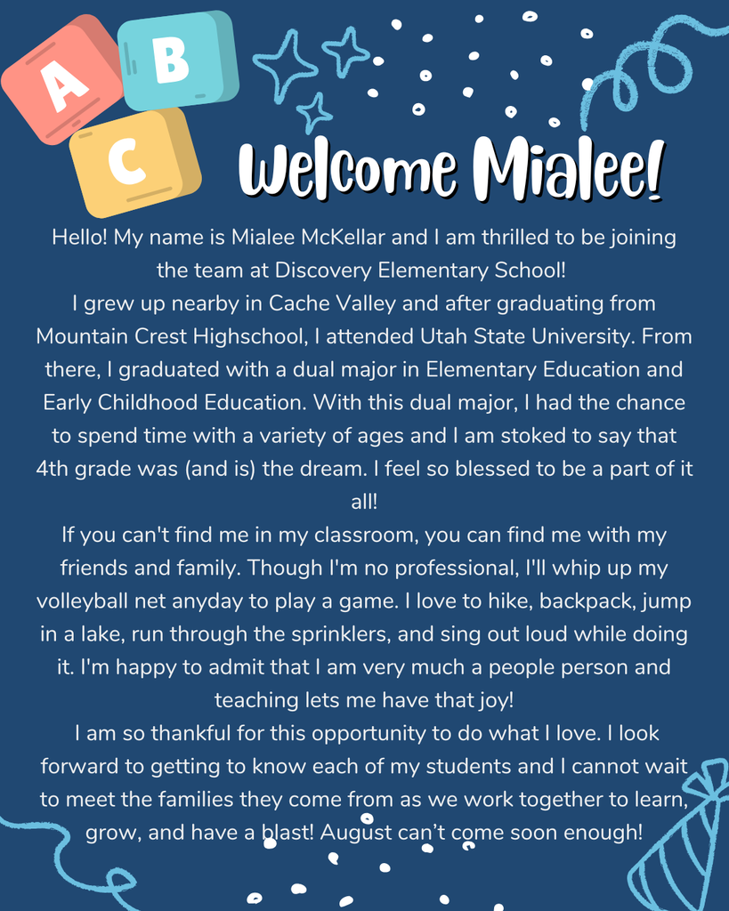 Iintroduction for Mialee McKellar