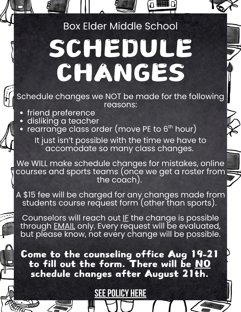 Schedule Changes