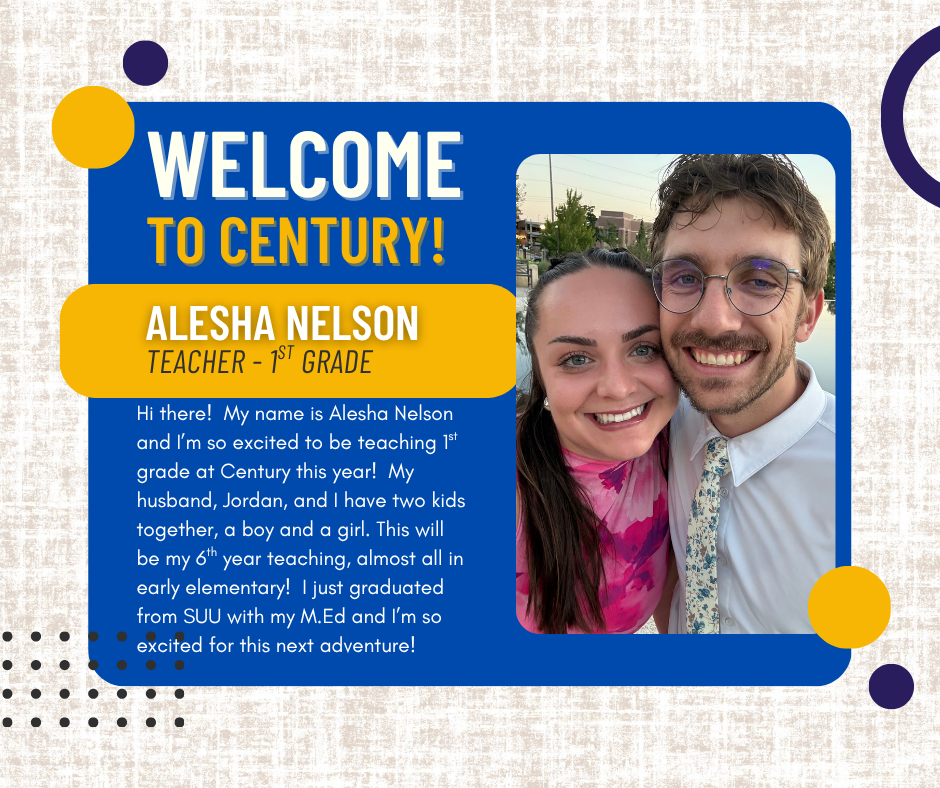 Meet the new 1st Grade Teacher at Century Elementary!