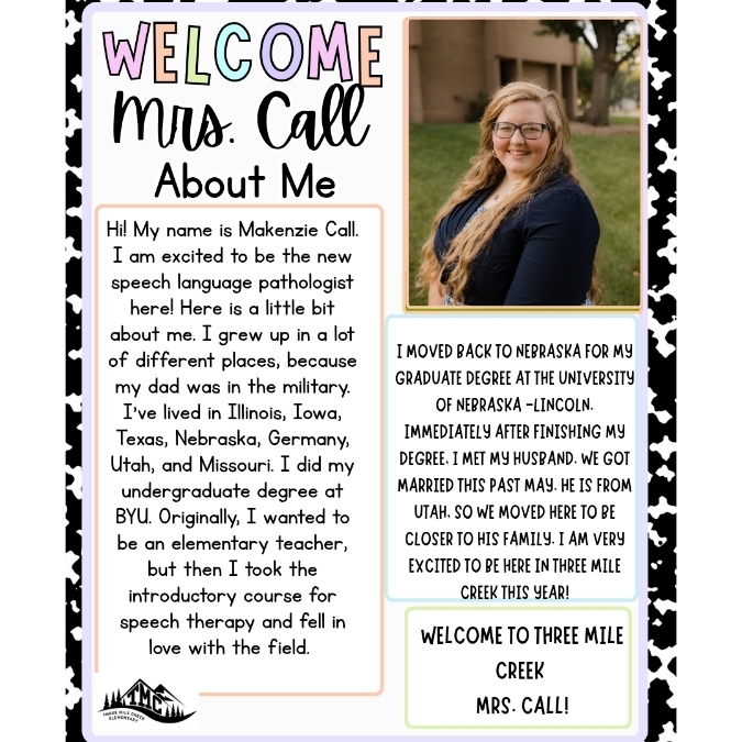 Welcome Mrs. Call!