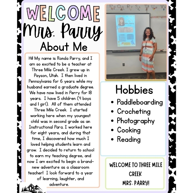 Welcome Mrs. Parry!