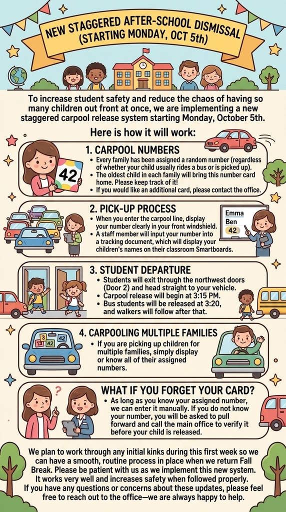 carpool dismissal flyer