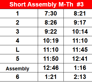 Thursday Spirit Bowl Assembly