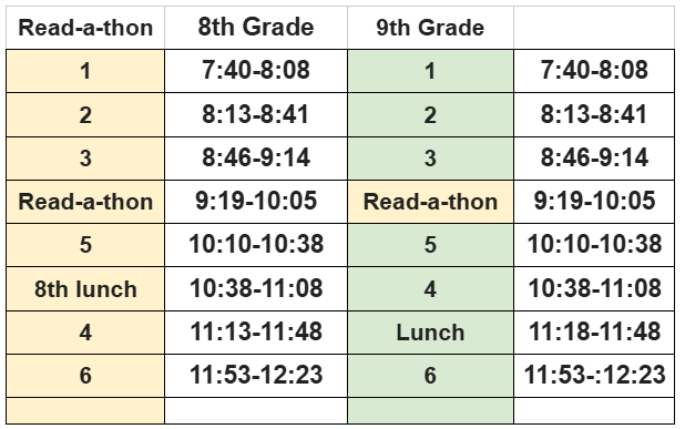 Alternate Schedule