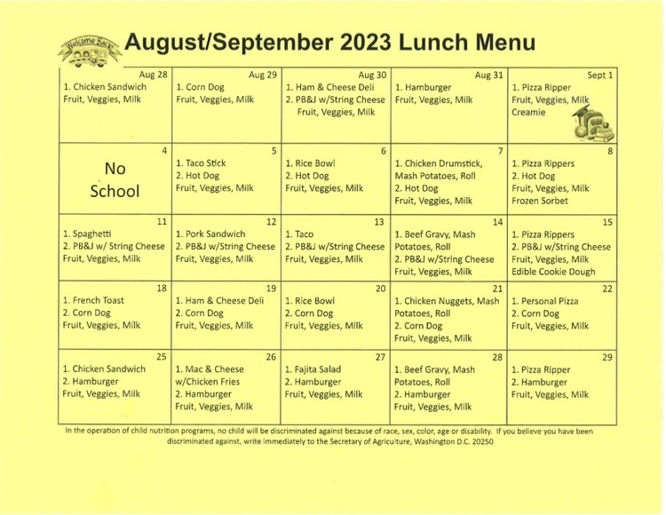 lunch menu 