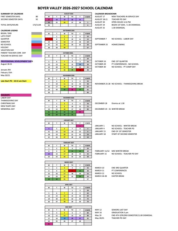 26-27 Calendar