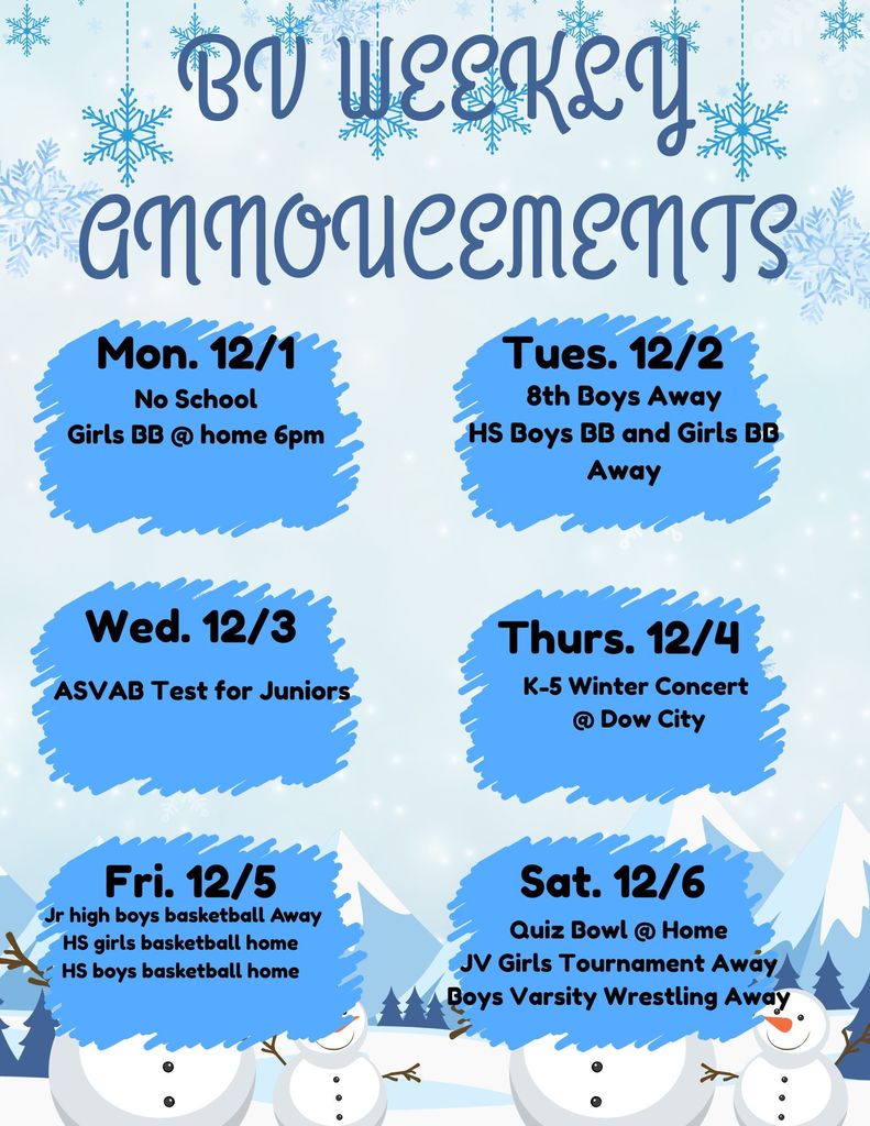 Weekly Announcements