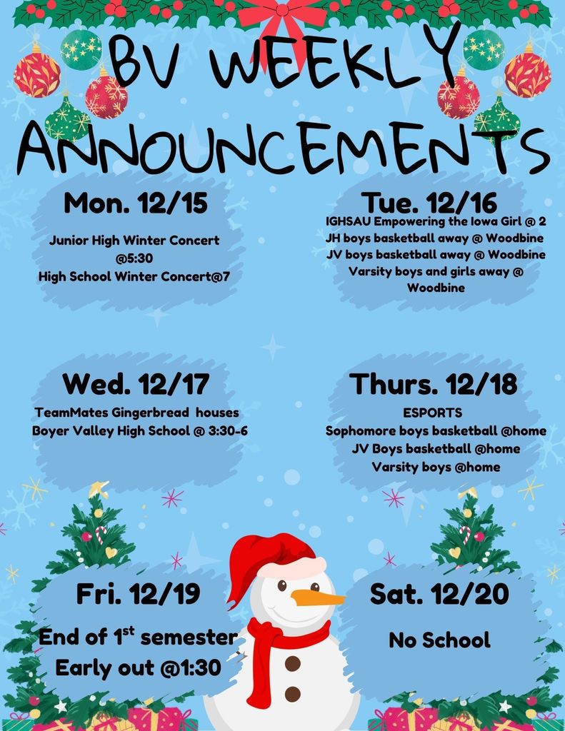 Weekly Announcements