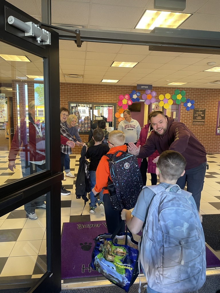 Greeters working hard