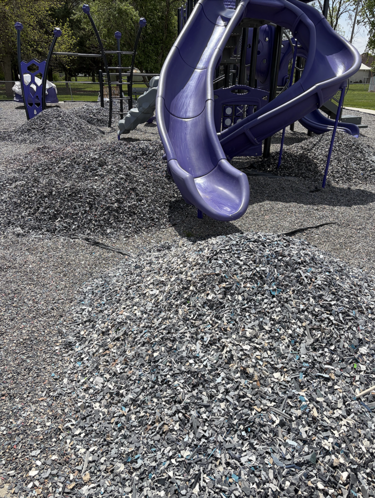 Piles of mulch
