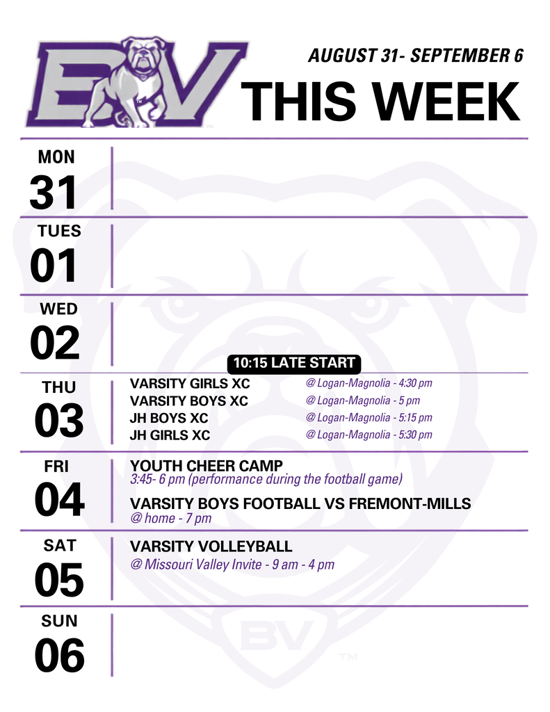BV This Week: August 31-September 6
