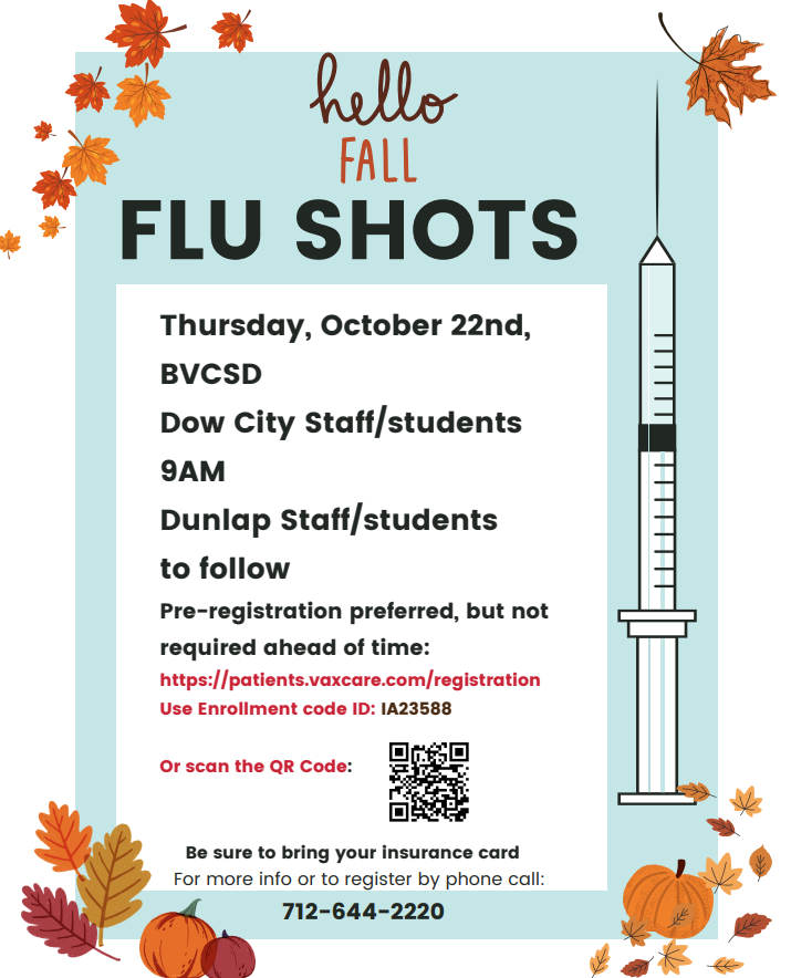 Flu Clinic: Flu Shots Thursday, Oct 22
