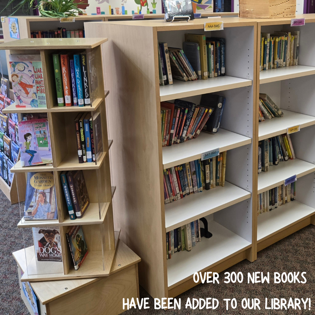 Over 300 new books have been added to our library!