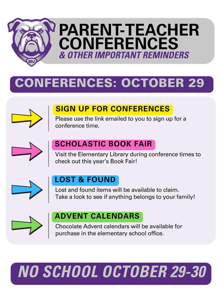 Reminders pt conferences