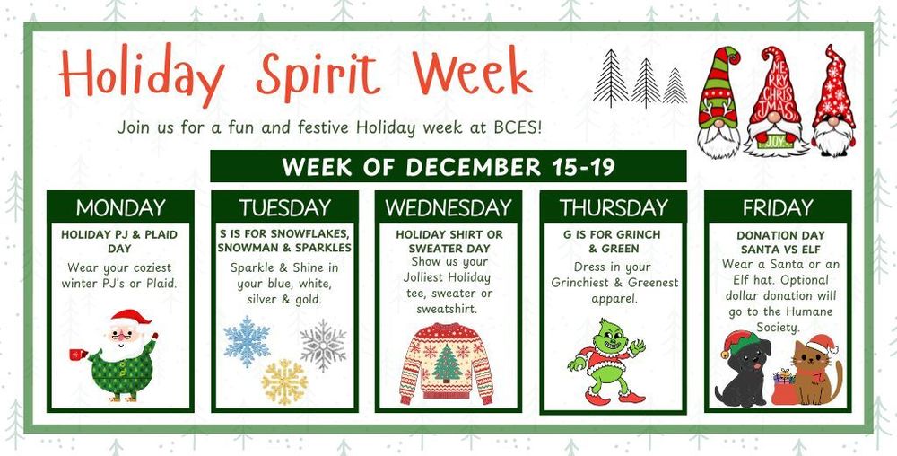 Holiday Spirit Week