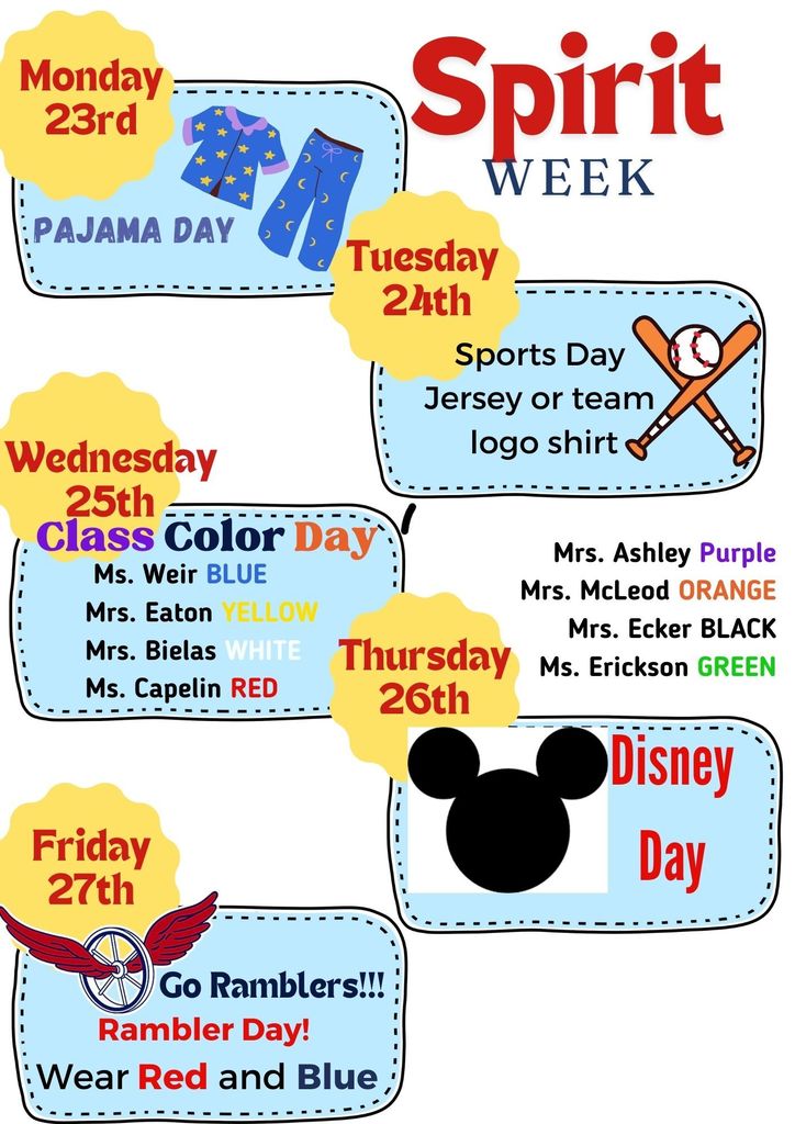Join us in celebrating our Rambler Spirit with our first spirit week of 2024! We look forward to seeing everyone show their #boynepride!