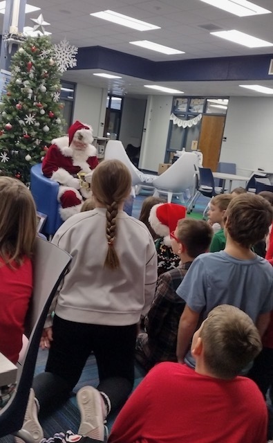 Santa Visit Today to the ES School