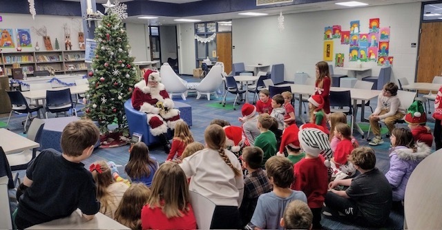 Santa Visit Today to the ES School